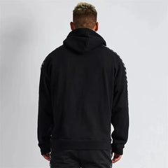 Men Oversized Pullover Hoodie Cotton Round Neck Embroidered Coat Gym Sports Fitness Sportswear Gym Running Training Loose Hoodie