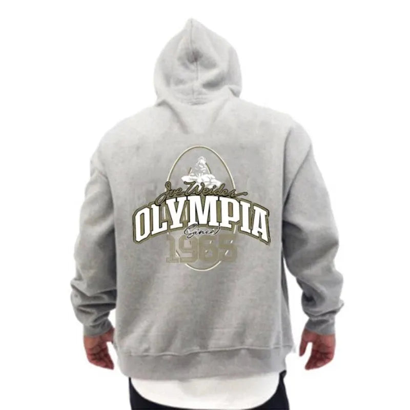 OLYMPIA Autumn and winter New Orsay Commemorative Fitness Hooded Sweatshirt Trend Olympia Casual Running Sports Tops